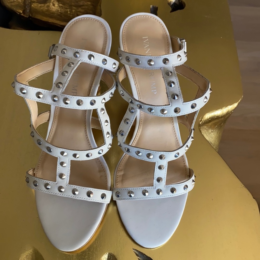 Ivanka Trump white studded Sandals